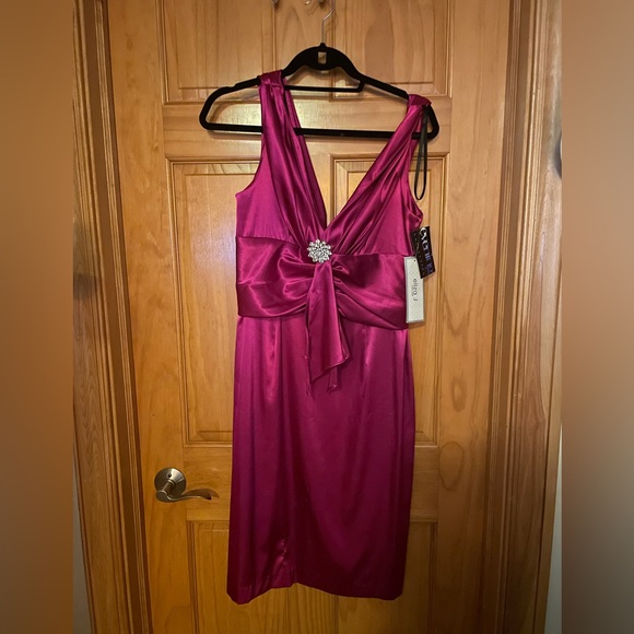 Eliza J magenta cocktail dress 10 special event holiday NWT - Picture 1 of 4